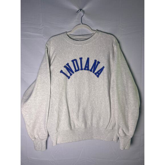 Champion IU INDIANA University Gray Pullover Crewneck Sweatshirts Women's Medium - Picture 1 of 3